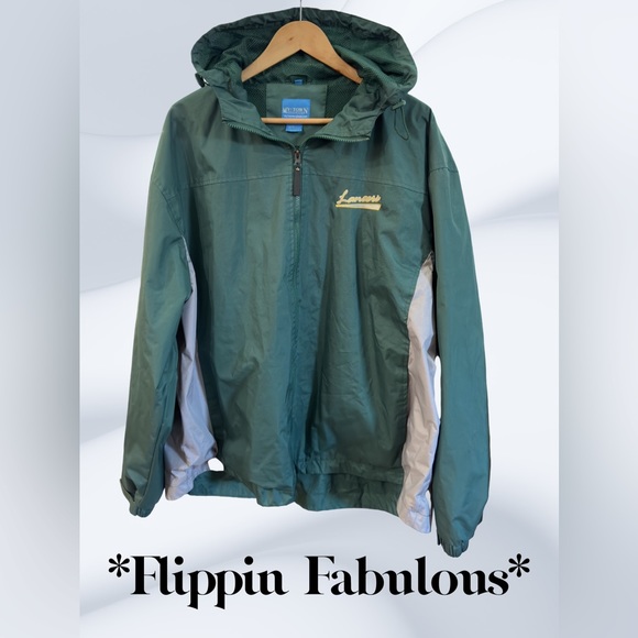 My Town~ Green Lancer Mens Windbreaker jacket size xxl - Picture 1 of 3